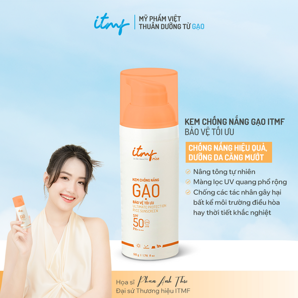 Kem Chống Nắng Gạo ITMF Bảo Vệ Tối Ưu 50g