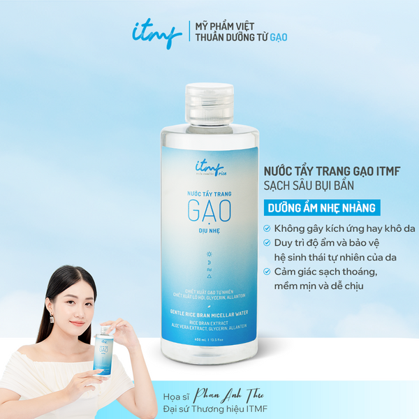 Nước Tẩy Trang Gạo ITMF Dịu Nhẹ 400mL