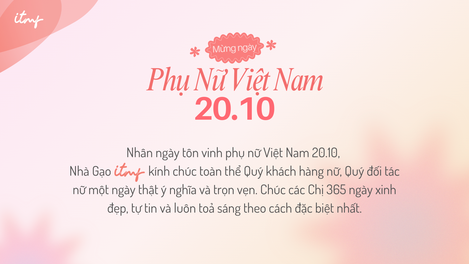 ITMF Mừng Ngày Phụ Nữ Việt Nam 20/10