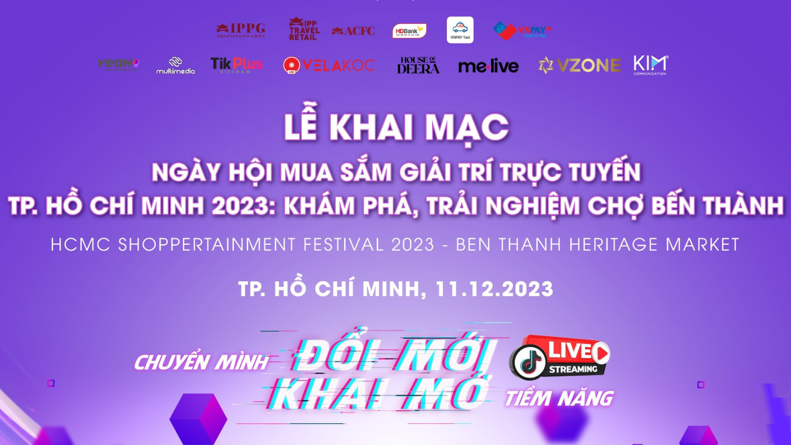 Dàn Sao TikToker Quy Tụ Livestream ITMF Cùng Tiểu Thương Chợ Bến Thành