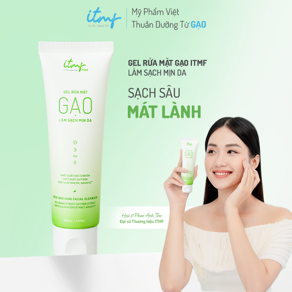 Gel Rửa Mặt Gạo ITMF Làm Sạch Mịn Da 100mL