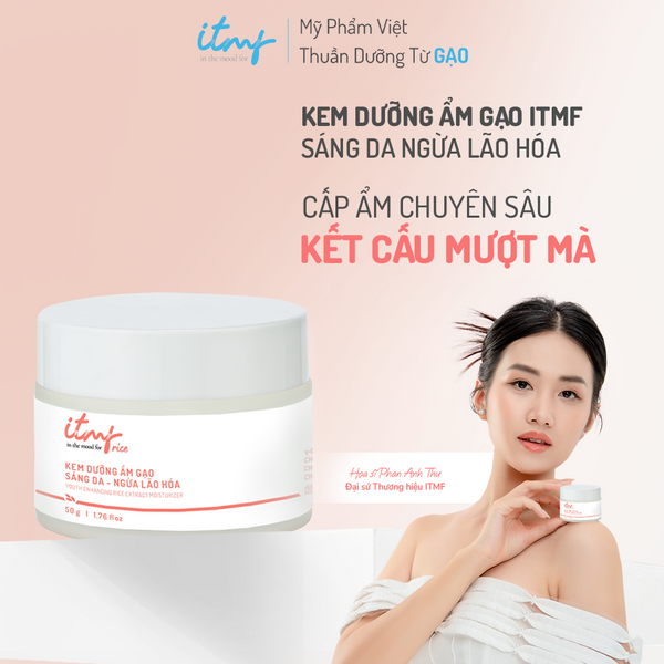 Kem Dưỡng Ẩm Gạo ITMF Sáng Da Ngừa Lão Hóa 50g